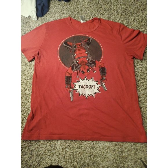 Marvel Other - Deadpool Tacos Marvel Loot Crate Exclusive Red T-Shirt Sz. XL
